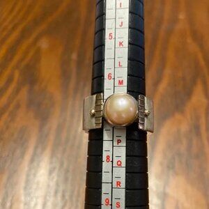 Silpada Sterling Silver 14k Gold Pink Freshwater Pearl Ring